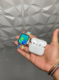 Ultra Max Smartwatch Combo Set – 7 Straps + AirPods + Wireless Charger (SKU-02)